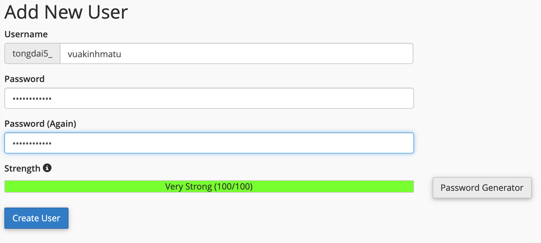 Tạo User cho dataBase