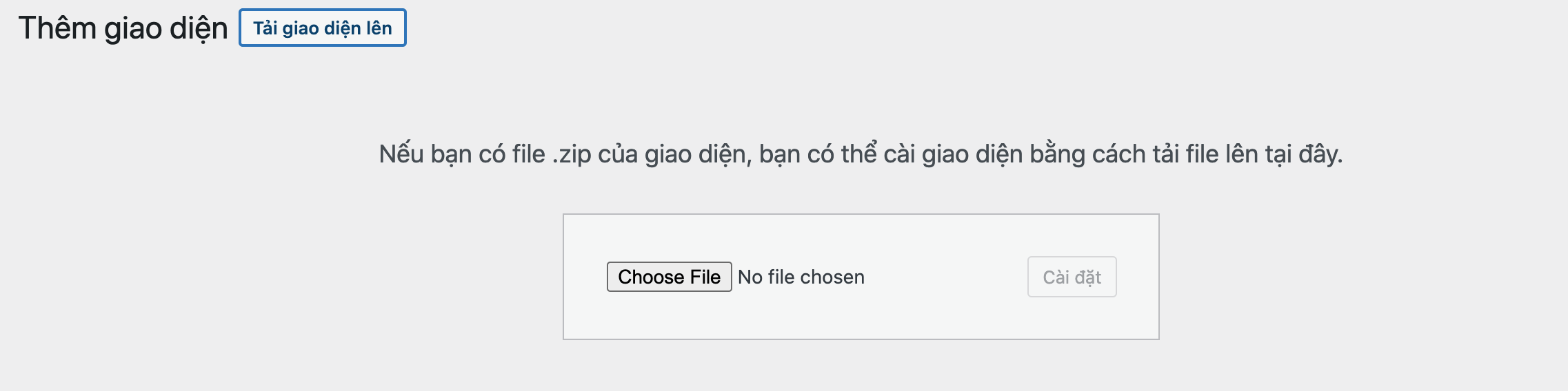 Upload giao diện WordPress