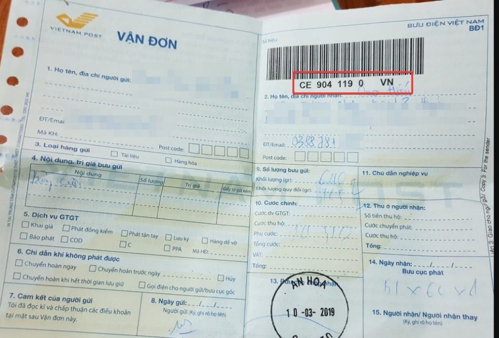 Mã vận đơn