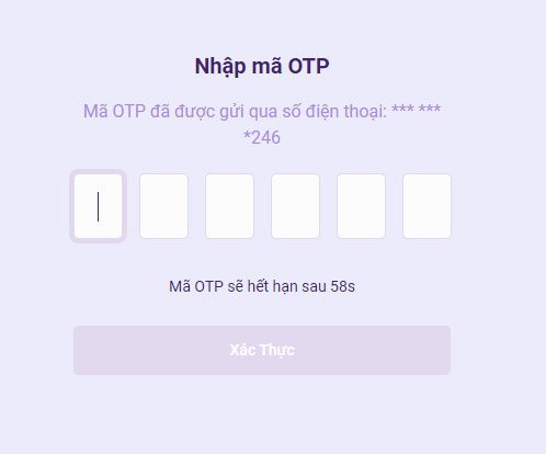 Nhập mã OTP