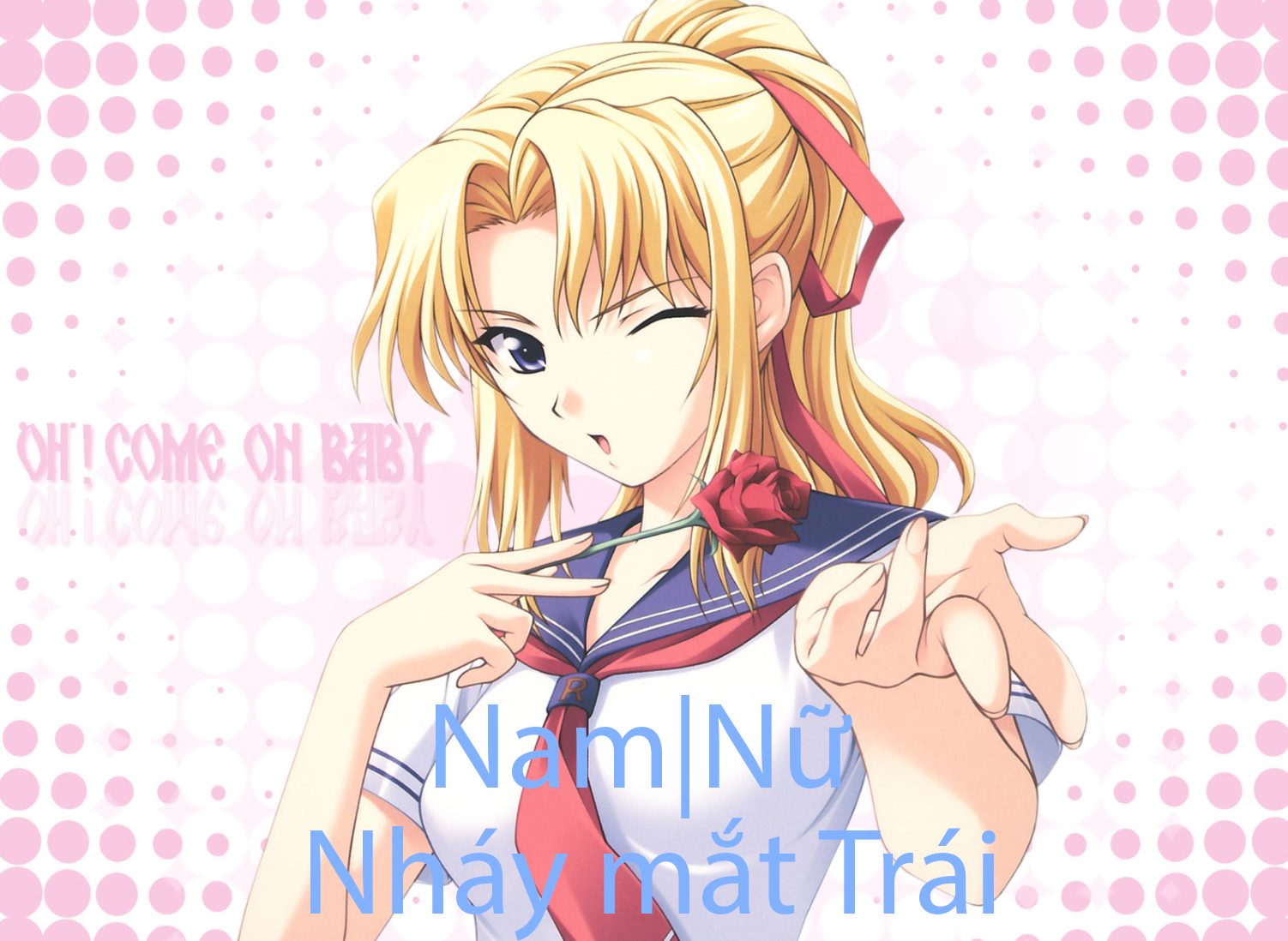 Nháy mắt trái nam và nữ